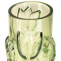 kohteita Lasimaljakko kohokuvioidulla tulppaanikuviolla harmoniseen huoneen sisustukseen, 30 cm