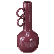 kohteita Moderni, taiteellinen maljakko pitkällä kaulalla ja pyöreillä kahvoilla tyylikkääseen sisustukseen, 24 cm