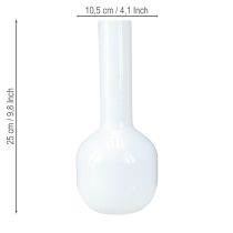 kohteita Moderni koristeellinen maljakko metallimaljakko kermanvalkoinen Ø10,5cm K25,5cm