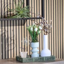 kohteita Moderni koristeellinen maljakko metallimaljakko kermanvalkoinen Ø10,5cm K25,5cm