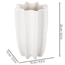 kohteita Ribattu maljakko, korkea koristeellinen maljakko kuivakukille, 24 cm