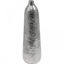 kohteita Koristeellinen maljakko metalli vasaralla kukkamaljakko hopea Ø9,5cm K32cm