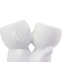 kohteita Maljakko Valkoinen Kissing Couple Double Maljakko Keraaminen K29cm