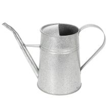 kohteita Galvanoitu koristeellinen kastelukannu, metallia, harmaa, vintage-tyyli, 1,7 l, korkeus 23 cm, tyylikkäisiin kukkakoristeisiin ja istutusastioihin