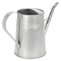 kohteita Galvanoitu koristeellinen kastelukannu, metallia, harmaa, vintage-tyyli, 1,7 l, korkeus 23 cm, tyylikkäisiin kukkakoristeisiin ja istutusastioihin