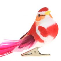 Lintu kiinnikkeellä vaaleanpunainen, vaaleanpunainen 15cm 12kpl