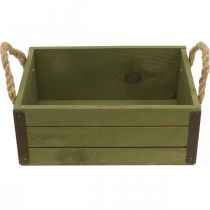 kohteita Vintage kukkalaatikko puinen istutuskone vihreä L24/30cm 2 kpl setti