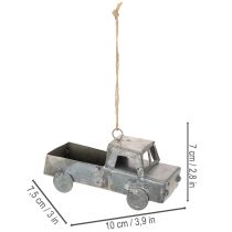 kohteita Vintage-koristeet ripustettaville metallisille autoille, eri kokoja, 9-10 cm, 4 kpl