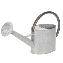 kohteita Metallinen kastelukannu, hopeanharmaa, tyylikäs puutarhakoriste, kukkamaljakko, P53cm K29cm