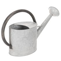 kohteita Metallinen kastelukannu, hopeanharmaa, tyylikäs puutarhakoriste, kukkamaljakko, P53cm K29cm