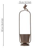 kohteita Vintage istutuskone ritilällä sudenkorentometallia Ø16/H62cm