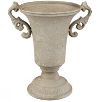 kohteita Vintage pokaali harmaa metallipalkinto kahvalla H22,5cm