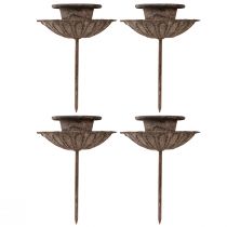 kohteita Vintage teräväkärkinen kynttilänjalka kiinnitettäväksi Ø8,5cm K11,5cm 4kpl