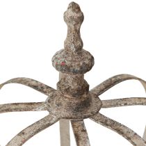 kohteita Vintage Lantern Crown Metal with Glass Grey Ø14cm K18.5cm