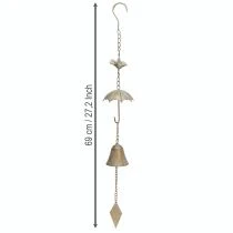 kohteita Vintage tuulikello metallinen koristelu sateenvarjolla ja kellolla 70cm