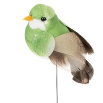 kohteita Koristelinnut, keinotekoinen kodinsisustus, kevätjuhlat, värikkäillä höyhenillä, jotka on tehty aidoista höyhenistä, 5 cm, 18 kpl