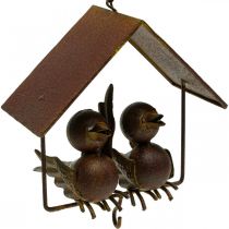 kohteita Deco-linnut ripustamiseen rust deco metalli ruskea 14,5×16cm