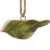 Ripustettavat linnut, kevätkoristeet, puinen ripustin luonto, vihreä H4cm 6kpl
