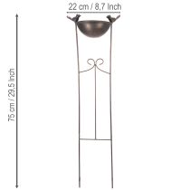 kohteita Koristeellinen lintuallas, kukkamalja säleiköllä, nostalginen ilme, tyylikäs puutarhakorostus, 75 cm