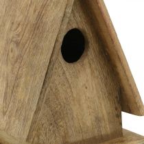 Koristeellinen lintumaja, pesimälaatikko seisoville luonnonpuulle H21cm