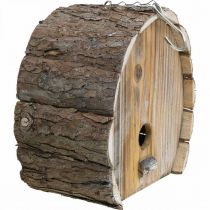 kohteita Koristeellinen pesimälaatikko Lintutalo Puinen puutarhasisustus Luonnonvalkoinen Pesty K22cm L21cm