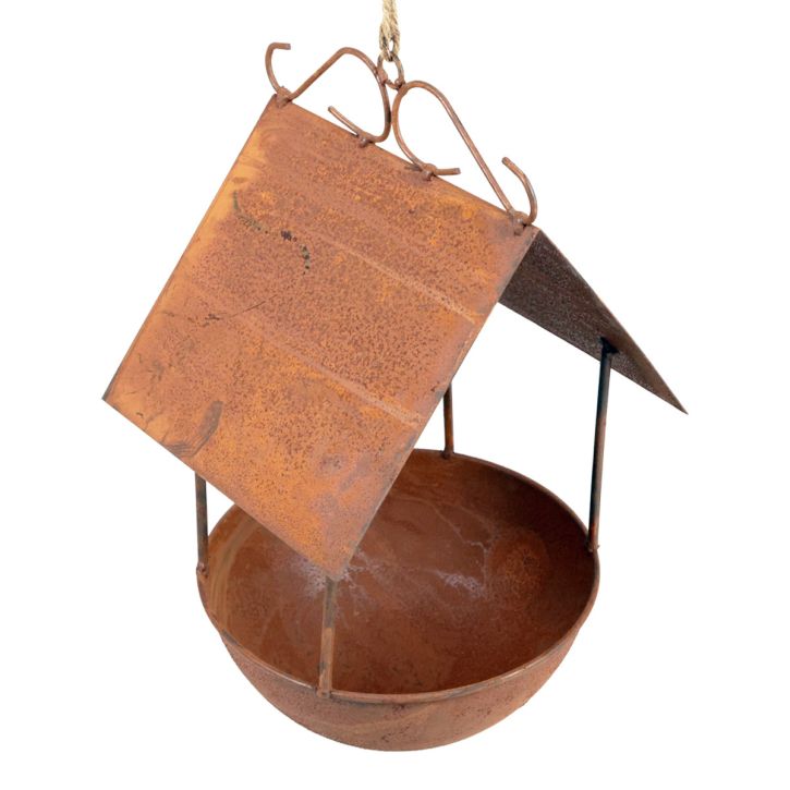 Koristeellinen lintuhuone lintukylpy patina puutarhakoriste 18,5×20×33cm
