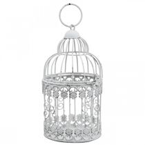 kohteita Deco Aviary Shabby White Bird Cage Metal Decoration Ø10cm K17cm