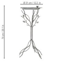 kohteita Koristeellinen lintukylpyallas, jossa herkkä lehtikuvio vintage-tyyliin, 74 cm