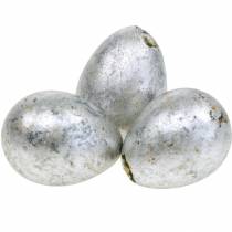 Viiriäisenmuna koriste hopea tyhjä 3cm pääsiäiskoristeet 50kpl