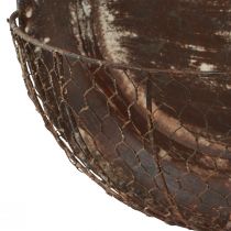 kohteita Seinäkoriste metalli koristekori ruoste koristeellinen pannu ruskea H58cm