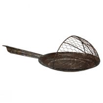 kohteita Seinäkoriste metalli koristekori ruoste koristeellinen pannu ruskea H58cm