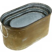 kohteita Setti Planter Metal Tub Vintage Retro L22,5cm/27cm/31cm