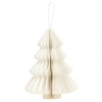 kohteita Riippuva joulukuusenkoriste, paperia, valkoinen ja hopea, 20 cm, 5 kpl:n setti