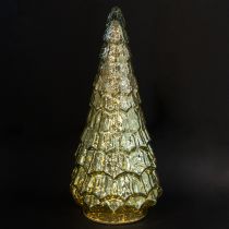 kohteita Joulukuusi LED-valaistuksella, vintage-vihreä, kulta, 38 cm