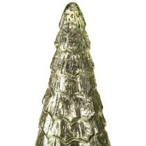 kohteita Joulukuusi LED-valaistuksella, vintage-vihreä, kulta, 38 cm