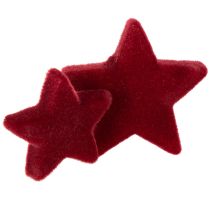kohteita Joulukoristeet, tähdet, Bordeaux-kuvio, pöytäkoriste, 4-5 cm, 40 kpl