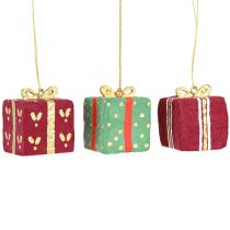 kohteita Joulukoristeet paperimassasta tehdyt lahjapakkaukset 6 cm 3 kpl