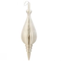 kohteita Joulukoristeita ripustetuille paperipisaroille valkoinen H80cm