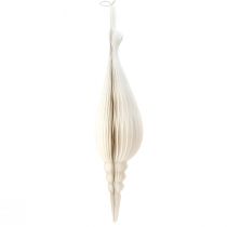 kohteita Elegantti joulukoristeen ripustuspaperipisarat, valkoinen, 80 cm