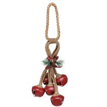 kohteita Joulukoristeita ripustetuille punaisille kelloille jousella 51cm