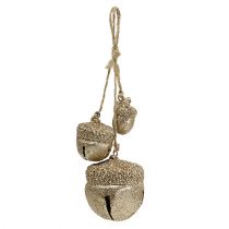 Koristeelliset ripustimet tammenterhot 3cm-5cm samppanjaa L16cm 3kpl