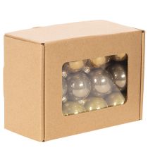 kohteita Mini joulukuusenpallosetti, kiiltävät roikkuvat pallot, 3 cm, 22 palaa