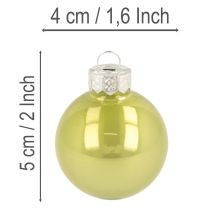 kohteita Joulukuusenpallosetti, värikkäät joulukuusenpallot, kiiltävät, 40 mm, 24 palaa