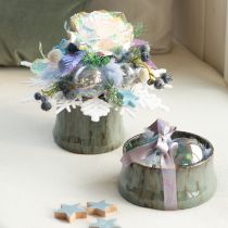 kohteita Lasinen joulupallo – helmiäiskirkas, hohtava efekti ja metallinen ripustin, 5 cm, 24 palaa