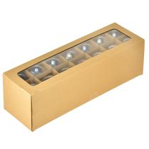 kohteita Helmiäiskuvioinen lasipallo hohtavalla kimalluksella, 6 cm, 24 palaa