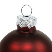 kohteita Joulupallolasi Ø6cm Bordeaux 24 kpl