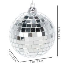 kohteita Joulupallokoriste, peilipallo ripustettavaksi, 7 cm, 6 kpl