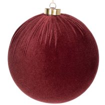 kohteita Joulupallo, punainen samettikuvio, ripustettavaksi, 15 cm, 3 kpl