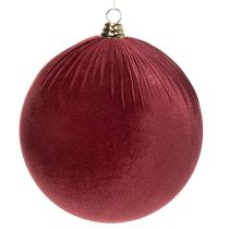kohteita Suuri punainen samettinen joulukuusenkoriste ripustettavaksi, 25 cm, 2 kpl