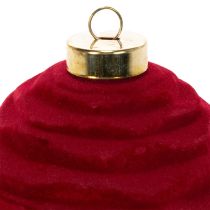 kohteita Joulupallo, samettinen pinta, punainen, 8 cm, 12 palaa